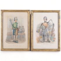 A pair of 19th century coloured engravings, published by McLean, 26 Haymarket, 1830 - "the