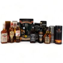 8 bottles of Whisky, including Jack Daniels, and Highland Park
