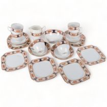 Superior English Bell China, S&C England, a part tea service, with several cups, saucers and side