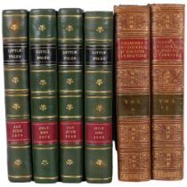 4 volumes of children's books, "Little Folks", half leather-bound, together with 2 volumes of