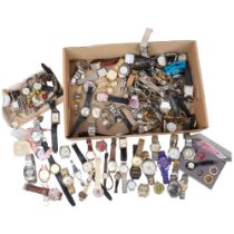 A quantity of wristwatches and pocket watches, including Seiko, Citizen quartz, etc