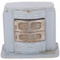 CINEY - an early 20th century cast-iron money box, in the form of a miniature stove heater, H9.5cm
