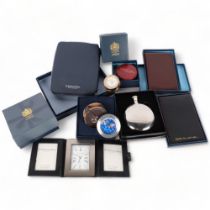 A collection of boxed gift items from Collins & Sons Jewellers of Tunbridge Wells, including