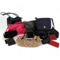 A collection of various lady's handbags and purses (boxful)