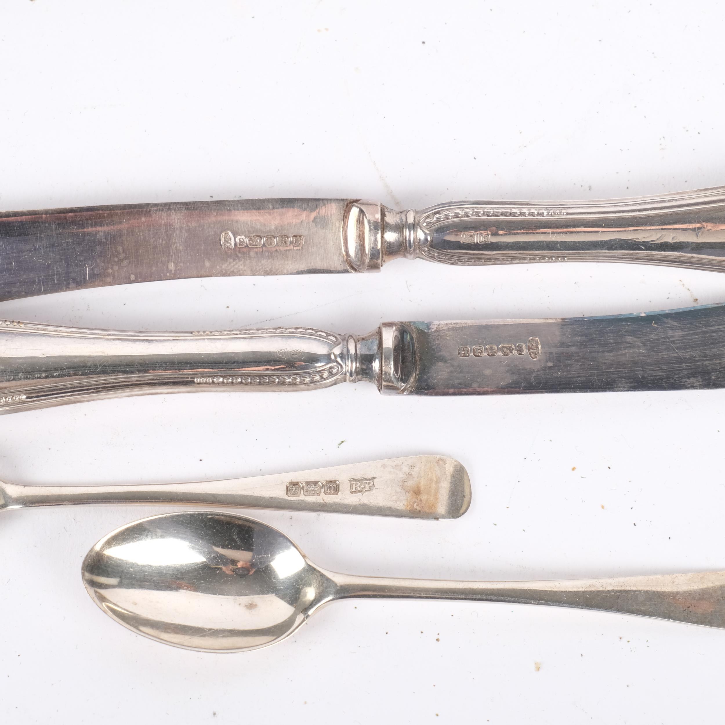 A cased set of 12 George V silver coffee spoons, Robert Pringle & Sons, Sheffield 1914, and a - Image 2 of 2