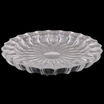 A large Orrefors Art glass table centrepiece, floral or sunburst design, signed to the base with