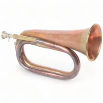 A Boosey & Hawkes brass and copper bugle, L29cm
