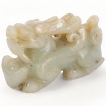 A Chinese jade dog of fo, L8cm