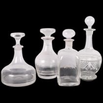 An Edinburgh Crystal cut-glass decanter, height including stopper 29cm, marked to the base, a Stuart