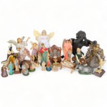 Italian nativity figures set, Cupid, cherub etc