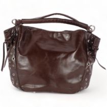 A Paolo Masi brown leather handbag, appears unused