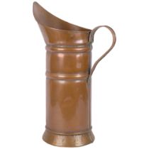 An Antique copper water jug or pitcher, H55cm