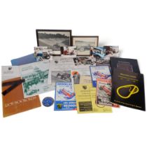 Ephemera relating to Brooklands motor course, Battle of Britain ephemera, and 2 early framed