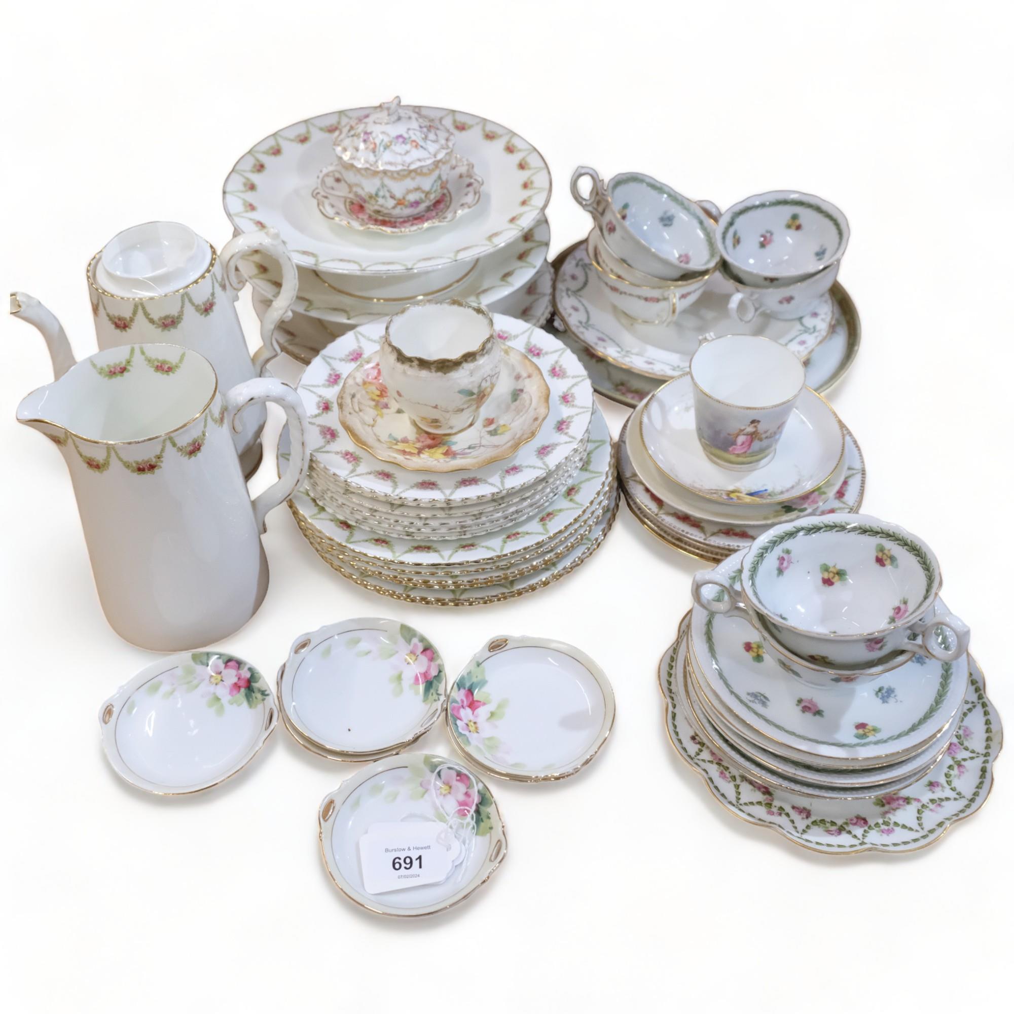 A group of Antique china, to include various serving plates, cups, saucers etc, such makers as