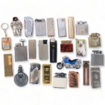 A collection of Vintage and novelty pocket cigarette lighters