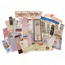 A collection of Vintage and later various bookmarks, including Scottish Widows, 1 dated 1897/8,