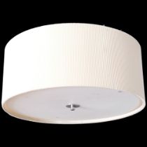 A DAR pendant light fitting, Zaragoza model, cream and chrome, diameter 60cm, drop 25.5cm