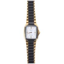 ZENITH - a lady's gold plated stainless steel Court Royal quartz bracelet watch, working order,