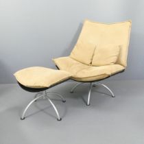 A mid-century design swivel loungchair in the manner of Tom Stepp for Make Nordic, with