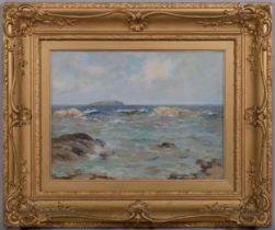 John Allan (1893 -1979), Scottish coastal scene, oil on board, signed, 29cm x 40cm, framed and