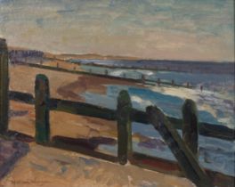 William Warden (1908 - 1982), Winchelsea beach, oil on board, signed, 41cm x 51cm, framed,