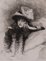 Jacques Tissot (1836 - 1902), Berthe, etching with drypoint on laid paper (Wentworth S74), signed