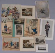 A folder of 18th and 19th century caricature cartoons