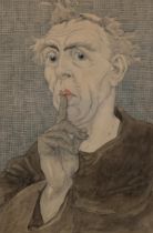 Charles Folkard (1878 - 1963), portrait of a man, watercolour/pencil, signed and dated 1935, 31cm