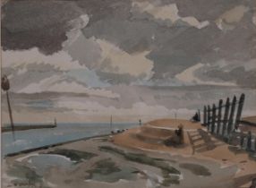 William Warden (1908 - 1982), The Bar Rye Harbour, watercolour, signed, 26cm x 35cm, framed,