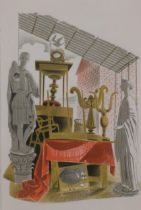 Eric Ravilious (1903-1942), lithograph in colours on paper, Second Hand Furniture and Effects, 22.