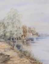 Paul Bertram, pair of landscapes, watercolours, and J Roebuck, river landscape, framed (3) Paper