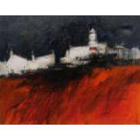 Catharine Somerville, contemporary Continental town scene, oil on canvas, signed, 61cm x 76cm