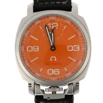 ANONIMO - a stainless steel Militare Opera Meccana mechanical wristwatch, ref. 2004, orange dial