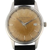 GIRARD-PERREGAUX - a stainless steel Gyromatic automatic calendar wristwatch, circa 1960s,