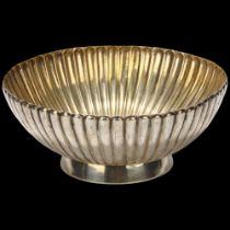 An Elizabeth II Scottish silver bowl, John Nicholas Emery, Edinburgh 1956, relief embossed lobed