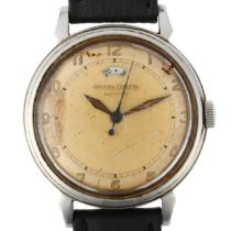 JAEGER LECOULTRE - A Vintage stainless steel 'Bumper' Power Reserve automatic wristwatch, circa
