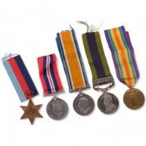 2 First World War medals named to 1987Pte.F.SmithKent GYC.BN, and an Indian General Service medal