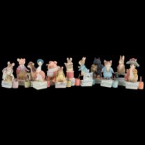 A group of 16 World Of Beatrix Potter boxed resin miniature figures, average height 8cm
