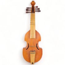 A treble viol by John Hedghason Kendal, labelled to inside, 1978, in associated hardshell case