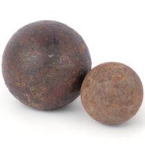 A musket ball and a cannonball, 10.5cm