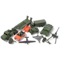 Dinky military vehicles and aeroplanes