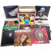 A quantity of vinyl LPs, including various artists such as Cat Stevens, The Fabulous Walker