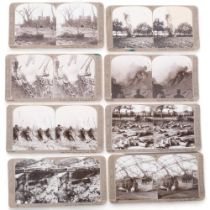 MILITARY INTEREST - a set of 7 World War I stereoscope card slides, depicting various scenes from