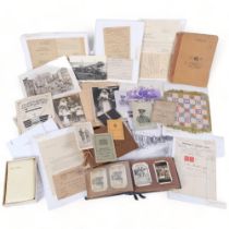 A selection of ephemera and other items associated with journalist and local resident Herbert
