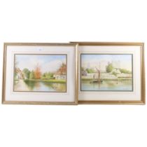 Maurice Coveney, 4 gilt-framed pictures comprising 2 Yorkshire views, the Loose Valley, and