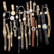 A collection of ladies and gents wristwatches, all quartz