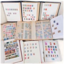 A collection of UK and worldwide stamps, in a selection of various aged stock books, including