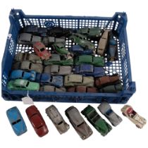 A box of play-worn Dinky Toy cars