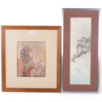 Edmund Dulac, a framed print of the illustration by Dulac of "The Queen of Sheba, 1911", framed,