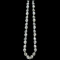SWAROVSKI - a Swarovski tear-drop style crystal set necklace (CRY/RHS), boxed